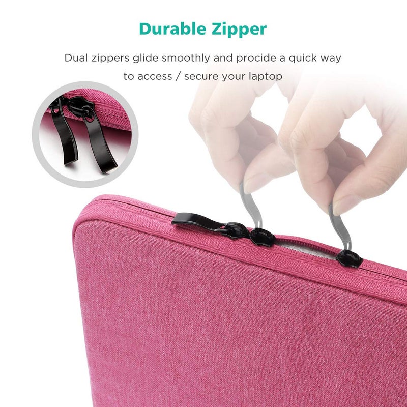 NIDOO 12" 13 inch Laptop Sleeve Case for 12.9" iPad Pro M1 M2 / 13" 13.6" MacBook Air/Surface Pro 7 8 9 X / 11.5" Lenovo Tab P11 Pro Tablet/ThinkPad Z13 / 13.4" Dell XPS 13 Plus/Galaxy Red - Image 4